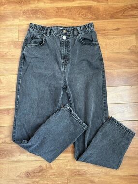 Pull&Bear Black High-Rise Denim Jeans